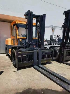 10 Ton TCM FD100 Used Forklift with Diesel Engine and Good Condition