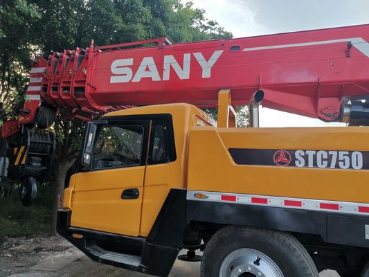 Affordable SANY 75 Ton STC750 Used Hydraulic Mobile Truck Crane with Original Engine