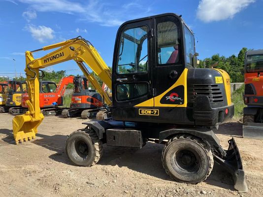 Original Hydraulic Pump Second Hand Hyundai 60 Wheel Excavator with 4m3 Bucket Capacity