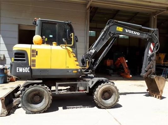 Volvo EW60 2 Tons Mini Wheel Excavator with Other Bucket Capacity in Good Condition