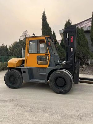 Used TCM FD80 Diesel Forklift with CE 4.5m Lift Height 6m/s Speed Excellent Condition