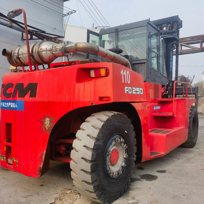 6m height clamp truck TCM FD250 25 tons diesel used forklift with sideshift in Shanghai