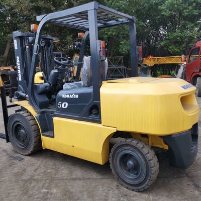 Manual Power Source Japan Komatsu FD50 5 Ton Forklift with Side Shift 3-Stage 2-Stage