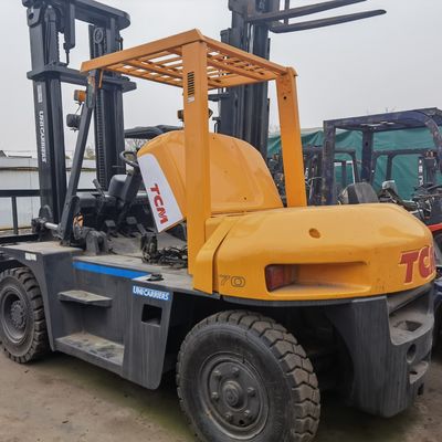 Excellent Condition 2019 Used Japanese 7 Ton TCM Forklift FD70 and Routine Fork Width