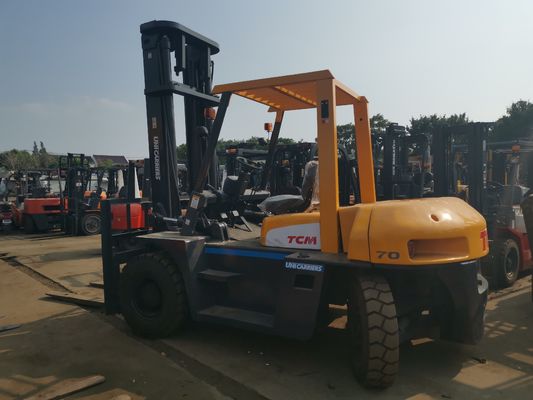 Overall Dimensions Routine TCM 7 Ton Used Forklift with Hydraulic Distance Adjustment