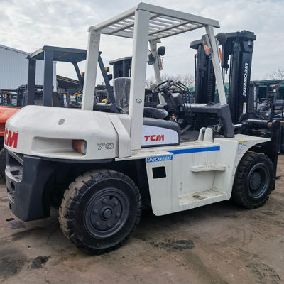 Powerful Diesel Forklift Mitsubishi FD70 with High Mast 7 Ton Routine Dimensions