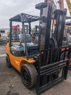 Original Japan Toyota FD35 3 Ton Gasoline Engine Forklift with Routine Fork Length
