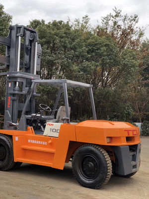 FD100 TCM Forklift 10 Ton in Good Condition with Diesel Engine and Routine Fork Width