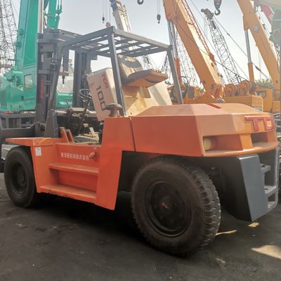 FD100 TCM Forklift 10 Ton in Good Condition with Diesel Engine and Routine Fork Width