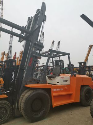 FD100 TCM Forklift 10 Ton in Good Condition with Diesel Engine and Routine Fork Width