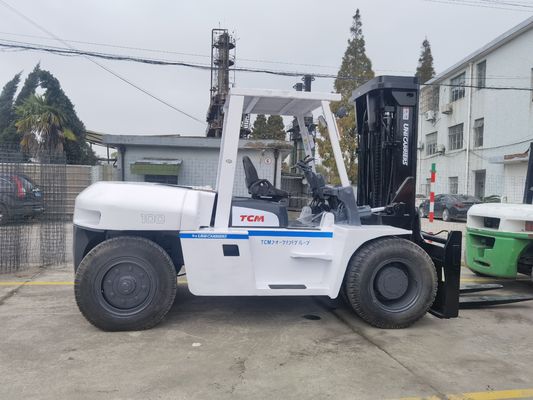 Consumption 10 Ton TCM FD100Z 2 Stage 4 Meters Used Forklift for Machinery Repair Shops