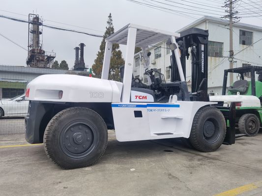 Consumption 10 Ton TCM FD100Z 2 Stage 4 Meters Used Forklift for Machinery Repair Shops