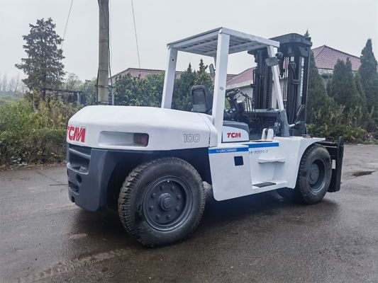 Consumption 10 Ton TCM FD100Z 2 Stage 4 Meters Used Forklift for Machinery Repair Shops