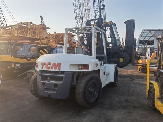10 ton 3m Forklift Used TCM FD100 Forklift with Diesel Engine and Routine Fork Length