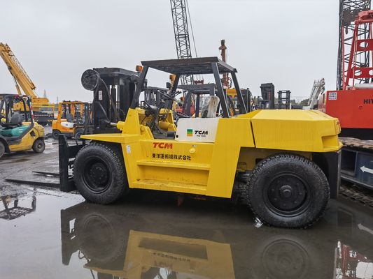 Routine Fork Width TCM FD100T 10 Ton Hydraulic Forklift Used Diesel Engine for Sal