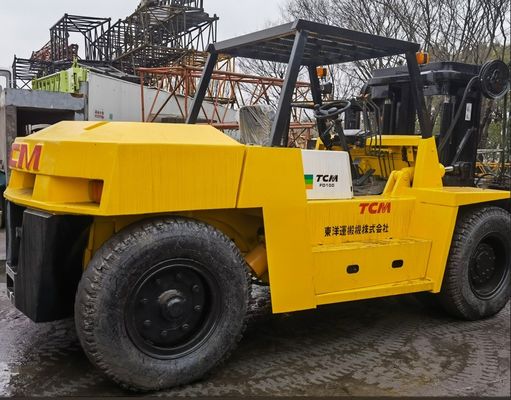 Routine Fork Width TCM FD100T 10 Ton Hydraulic Forklift Used Diesel Engine for Sal