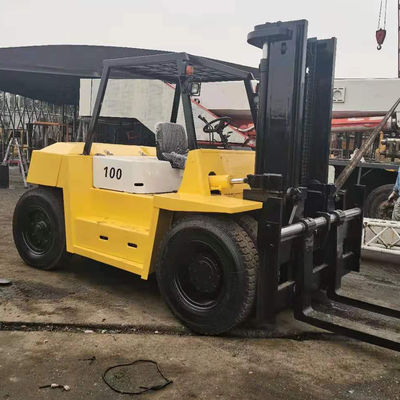 Shanghai Industrial Zone Sale Japan Second-Hand TCM 10 Ton FD100 High Mast Forklift