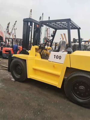 Shanghai Industrial Zone Sale Japan Second-Hand TCM 10 Ton FD100 High Mast Forklift