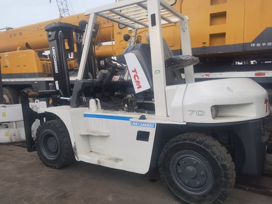 TCM FD70 7-10 Ton Forklift with Diesel Engine and Routine Fork Length in Shanghai Yard