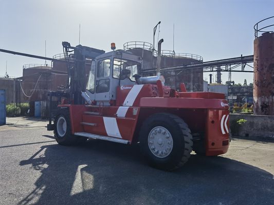 Fork Length Routine Used Kalmar 25 Ton Container Reach Stacker with Fork Positioner