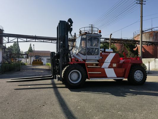 Fork Length Routine Used Kalmar 25 Ton Container Reach Stacker with Fork Positioner