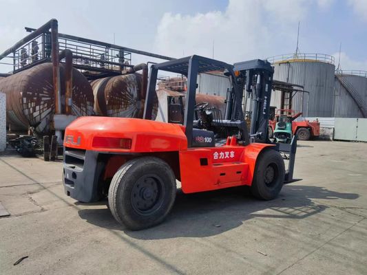 Heli FD100 10tons Forklift Used Condition 10000 kg Weight Diesel Engine Power Source