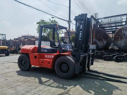 Heli FD100 10tons Forklift Used Condition 10000 kg Weight Diesel Engine Power Source