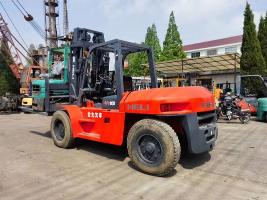 Heli FD100 10tons Forklift Used Condition 10000 kg Weight Diesel Engine Power Source