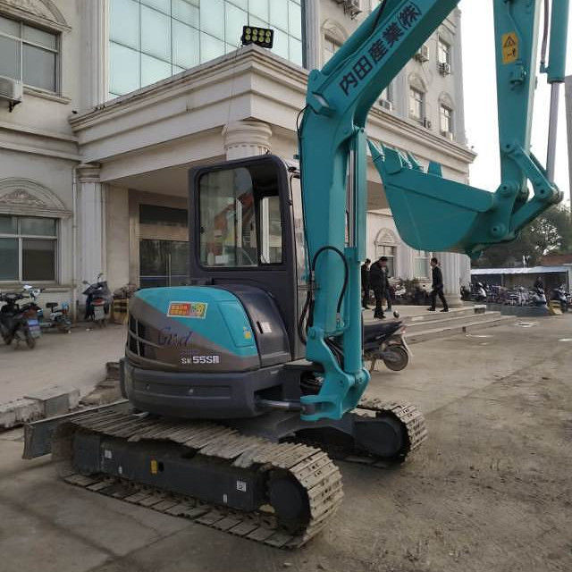 Max. Lifting Height 44m 2021 Used Japan 5.5 Ton KOBELCO SK55 SK55SR-3 Mini Excavator