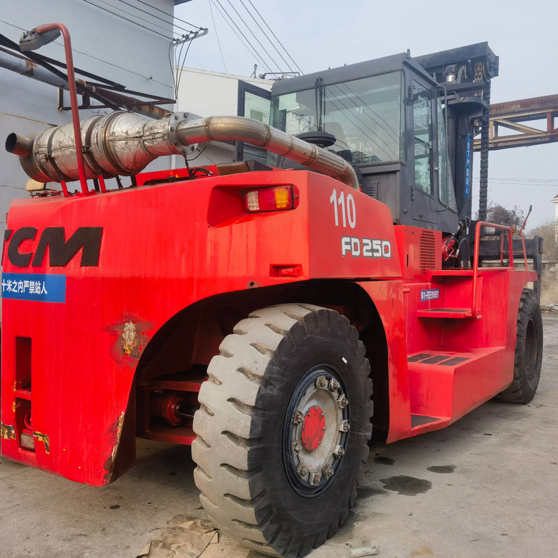 6m height clamp truck TCM FD250 25 tons diesel used forklift with sideshift in Shanghai