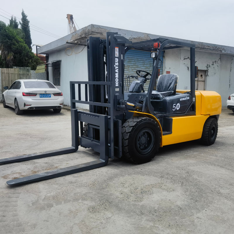 1200mm Fork Length Komatsu FD50 5 Ton Diesel Forklift Japan 5t Used Forklift Longhua