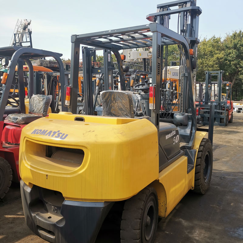 Fork Width 1200mm Komatsu FD50 5T Used Forklift 5T Japan Lifting with ISUZU Engine