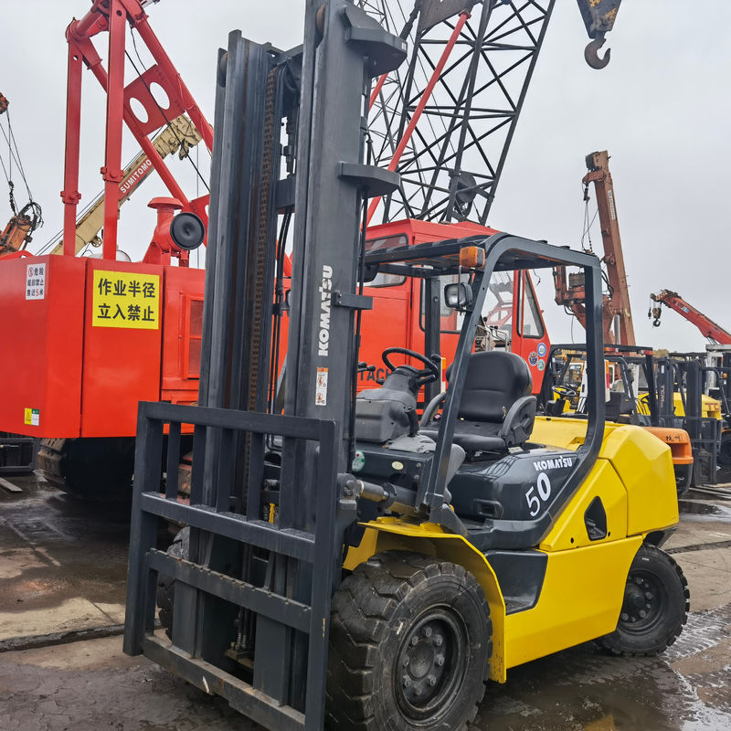 Used Komatsu 5ton Diesel Forklift FD50-10 FD50-7 Forklift Trucks with 2 stage mast