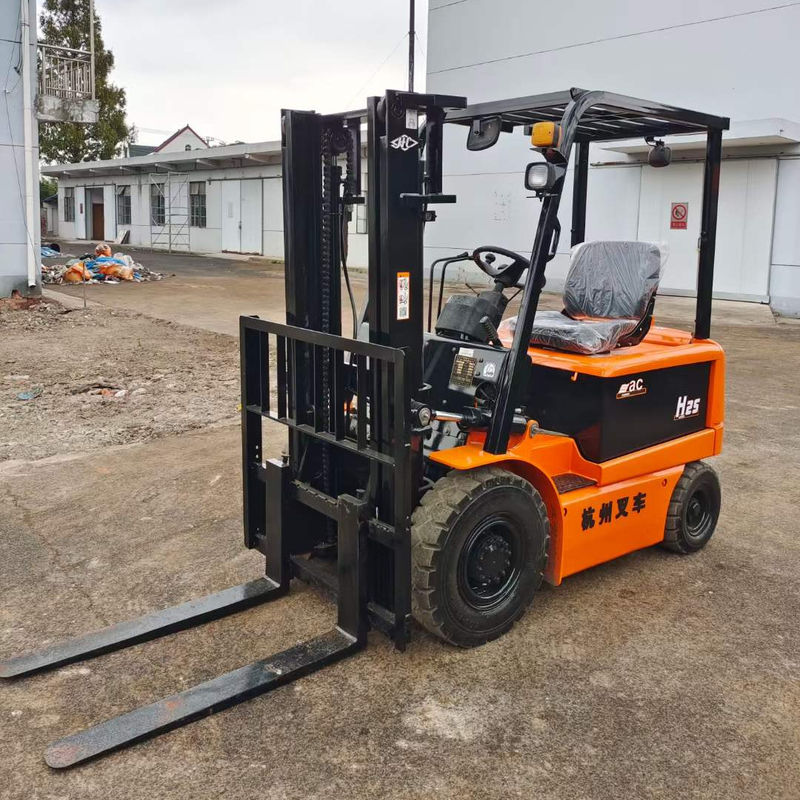 Shanghai Directly Sells 2.5 tons H25 Mini Electric Forklift Truck with 1200mm Fork Width