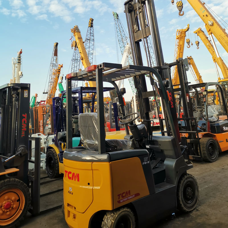 Second Hand Tcm Electric Forklift 1.5 Ton with Routine Fork Length and 1500 kg Weight