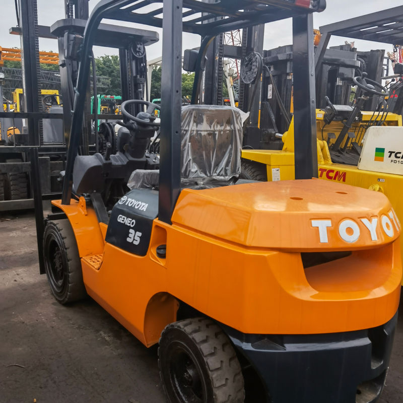 Original Japan Toyota FD35 3 Ton Gasoline Engine Forklift with Routine Fork Length
