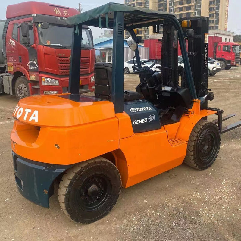 Used TOYOTA FD40.4 ton Forklift With 2 Stages Mast 3m 4meters 4.5m Weight KG 4000 kg