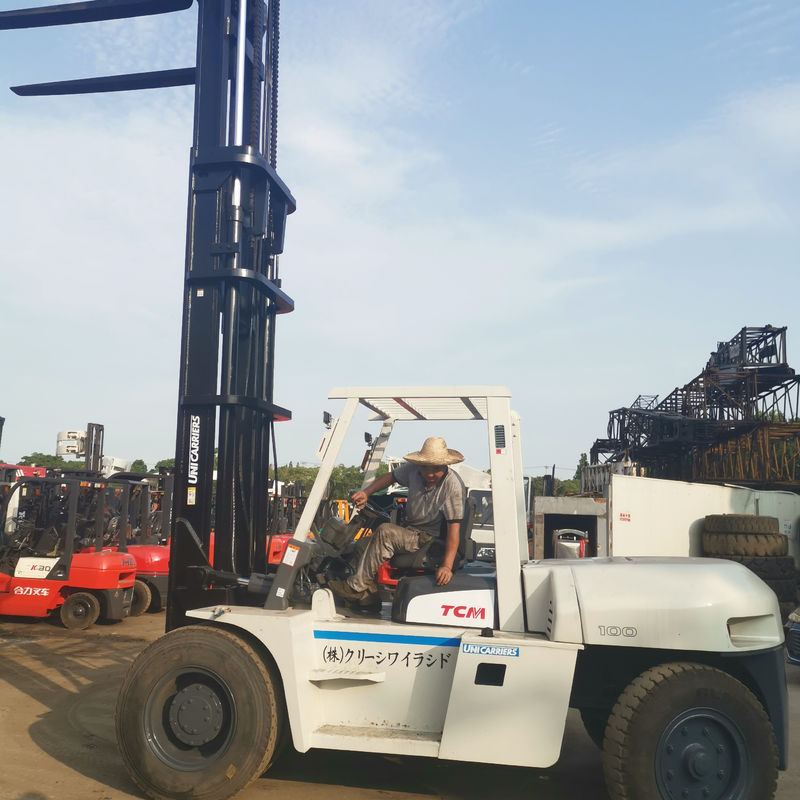 Power Source Used 10 Ton TCM Forklift FD100 with and Fork Width Routine