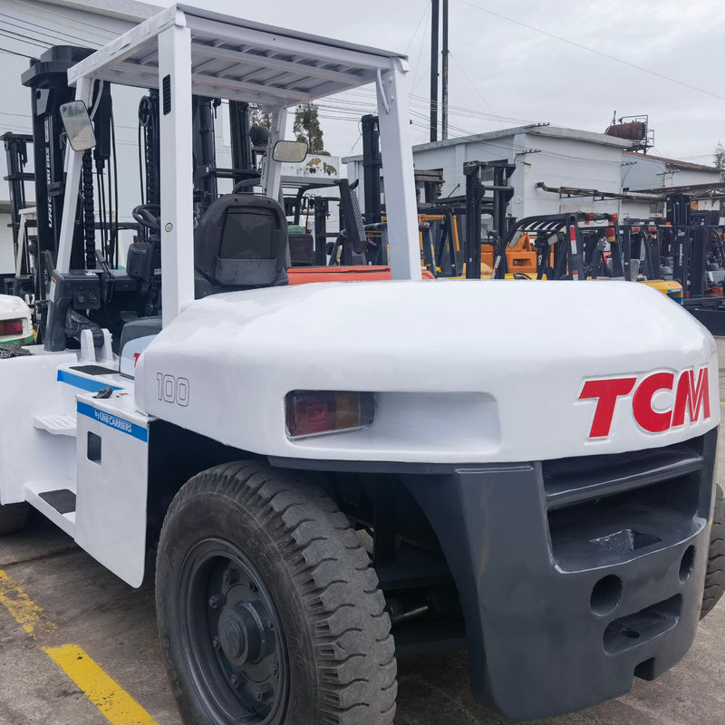 Consumption 10 Ton TCM FD100Z 2 Stage 4 Meters Used Forklift for Machinery Repair Shops