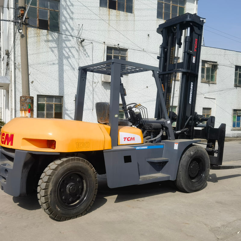 TCM FD100 10T Used Diesel Forklift 5m Mast 6 Meters High with Sideshift 10000 KG Weight