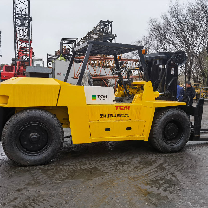 Routine Fork Width TCM FD100T 10 Ton Hydraulic Forklift Used Diesel Engine for Sal