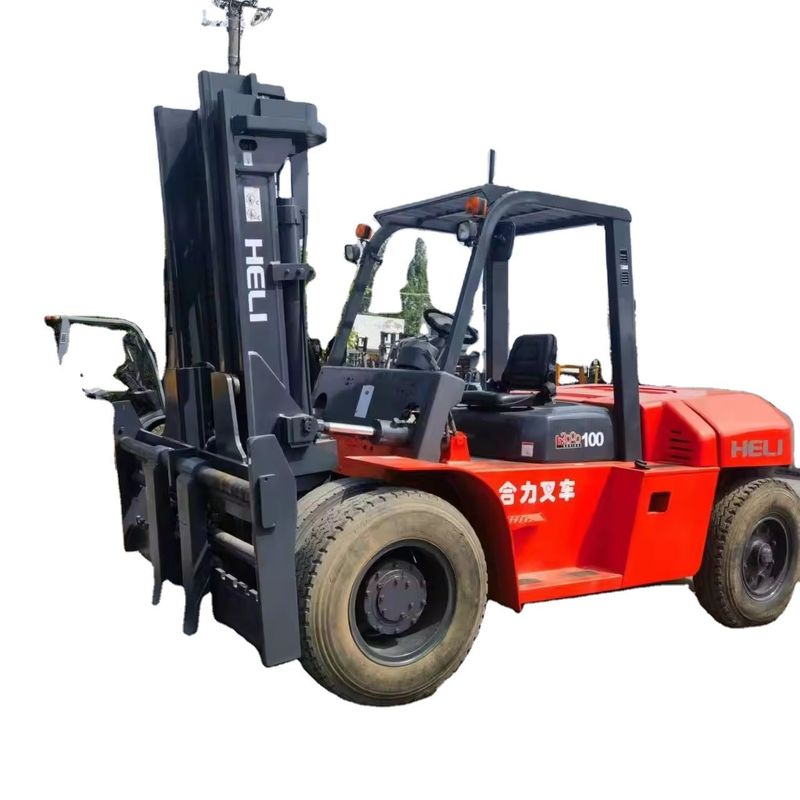 Heli FD100 10tons Forklift Used Condition 10000 kg Weight Diesel Engine Power Source